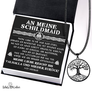 Lebensbaum Halskette - Wikinger - An Meine Schildmaid - Ich Glaube An Schicksal Und Bestimmung - Degnyb13003