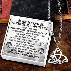 Dreifachmond Göttin Halskette - Wikinger - An Meine Wikinger-Tochter - Ich Liebe Dich Bis Zum Mond Und Zurück - Degnya17001