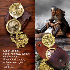 Personalisierter Kompass - Wikinger Mann - Deinen Weg Zurück Zu Uns Findest - Degpb26012