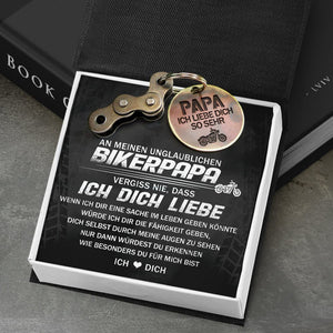 Motocross Schlüsselanhänger - Biker - An meinen fantastischen Papa - Wie Besonders Du Für Mich Bist - Degkbf18002