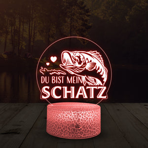 3D Led-Licht - Angeln - An Meinen Mann - Du bist mein Schatz - Deglca26011