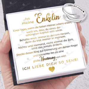 Umarmungsring - Familie - An Meine Enkelin - Behalte Mich Immer In Deinem Herzen, Denn Du Bist Immer In Meinem - Degyk23005