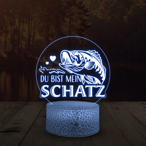 3D Led-Licht - Angeln - An Meinen Mann - Du bist mein Schatz - Deglca26011