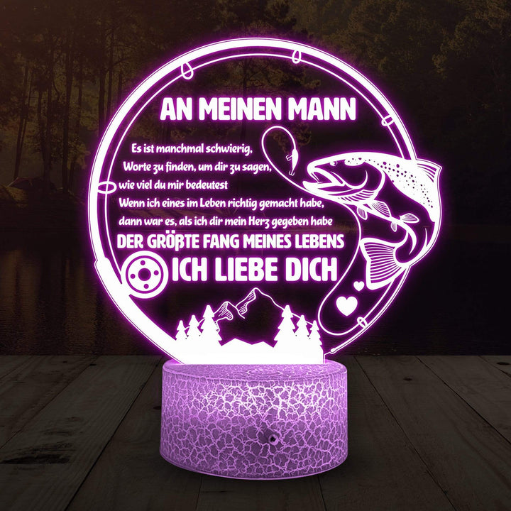 3D Led-Licht - Angeln - An Meinen Mann - Ich Liebe Dich - Deglca26008