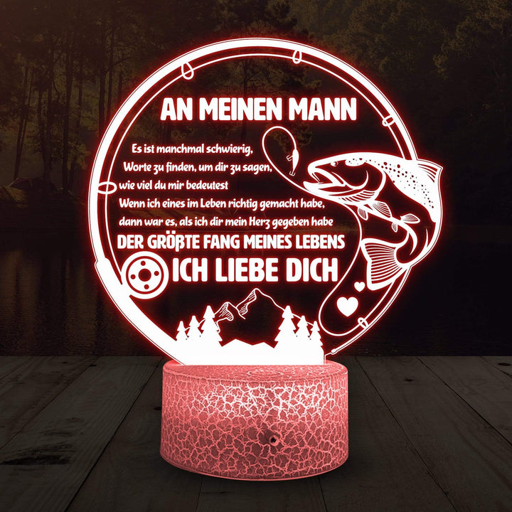 3D Led-Licht - Angeln - An Meinen Mann - Ich Liebe Dich - Deglca26008