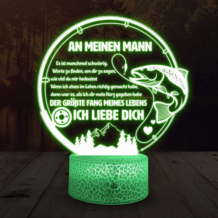 3D Led-Licht - Angeln - An Meinen Mann - Ich Liebe Dich - Deglca26008