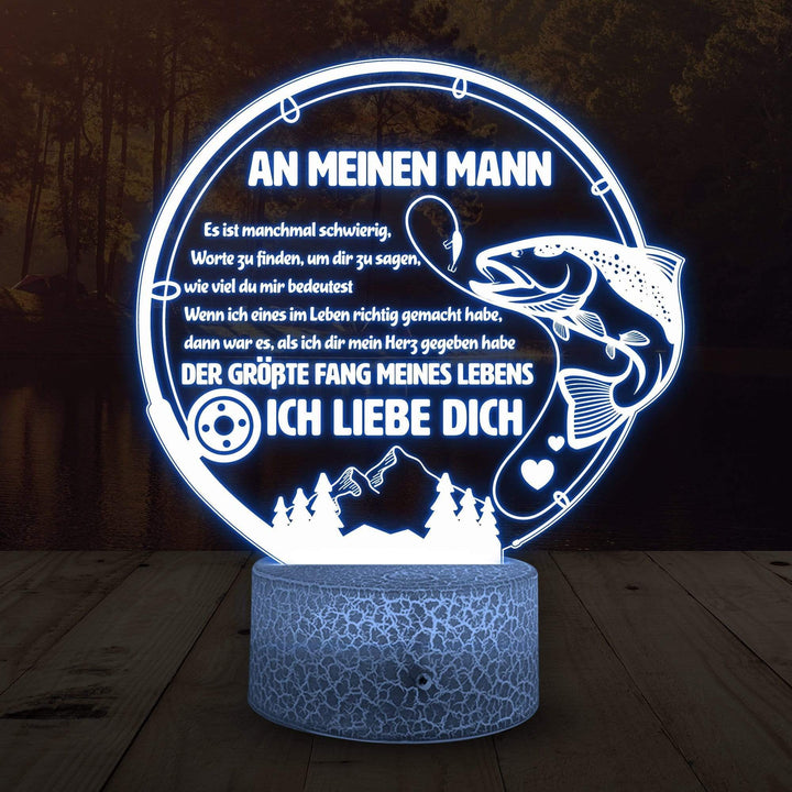 3D Led-Licht - Angeln - An Meinen Mann - Ich Liebe Dich - Deglca26008