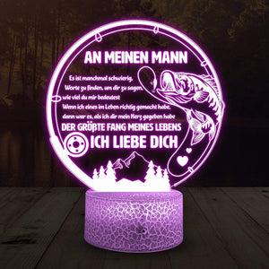 3D Led-Licht - Angeln - An Meinen Mann - Ich Liebe Dich - Deglca26009