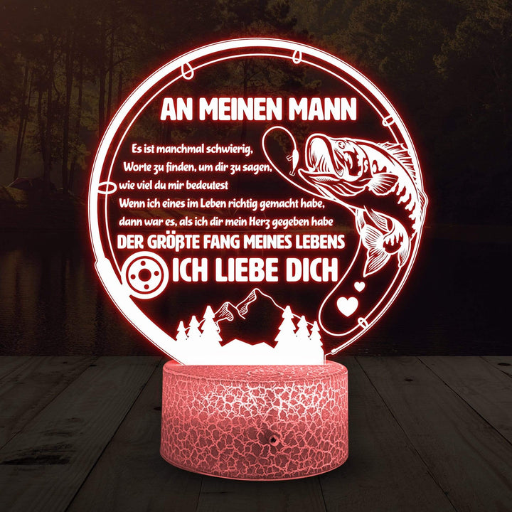 3D Led-Licht - Angeln - An Meinen Mann - Ich Liebe Dich - Deglca26009