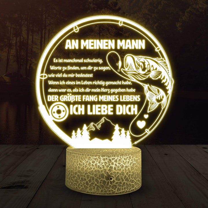 3D Led-Licht - Angeln - An Meinen Mann - Ich Liebe Dich - Deglca26009