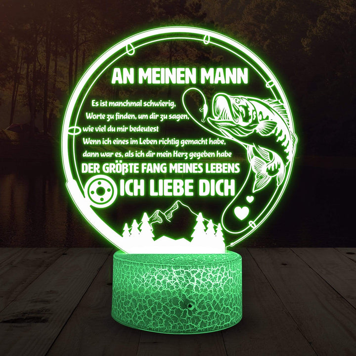 3D Led-Licht - Angeln - An Meinen Mann - Ich Liebe Dich - Deglca26009