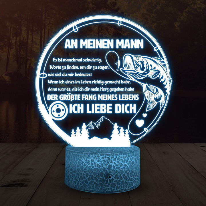 3D Led-Licht - Angeln - An Meinen Mann - Ich Liebe Dich - Deglca26009