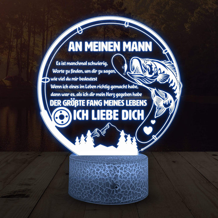 3D Led-Licht - Angeln - An Meinen Mann - Ich Liebe Dich - Deglca26009