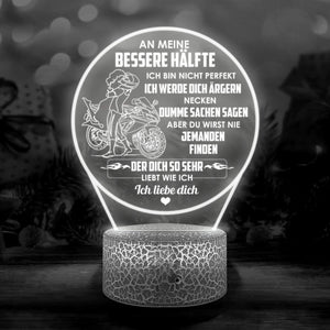 3D Led-Licht - Biker Mann - An Meine Bessere Hälfte - Ich Liebe Dich - Deglca26005