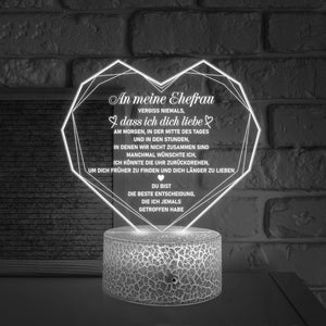 3D Led-Licht - Familie - An meine Ehefrau - Vergiss Niemals, Dass Ich Dich Liebe - Deglca15001