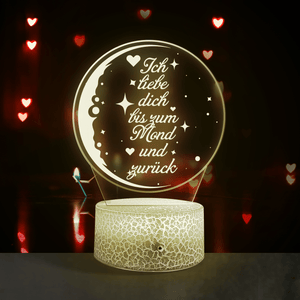 3D Led-Licht - Familie - An Meine Freundin - Ich Liebe Dich Bis Zum Mond Und Zurück - Deglca13005