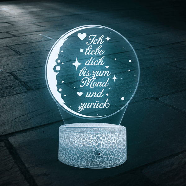 3D Led-Licht - Familie - An Meine Freundin - Ich Liebe Dich Bis Zum Mond Und Zurück - Deglca13005