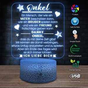 3D Led-Licht - Familie - An Meine Onkel - Ich Liebe Dich - Deglca29001