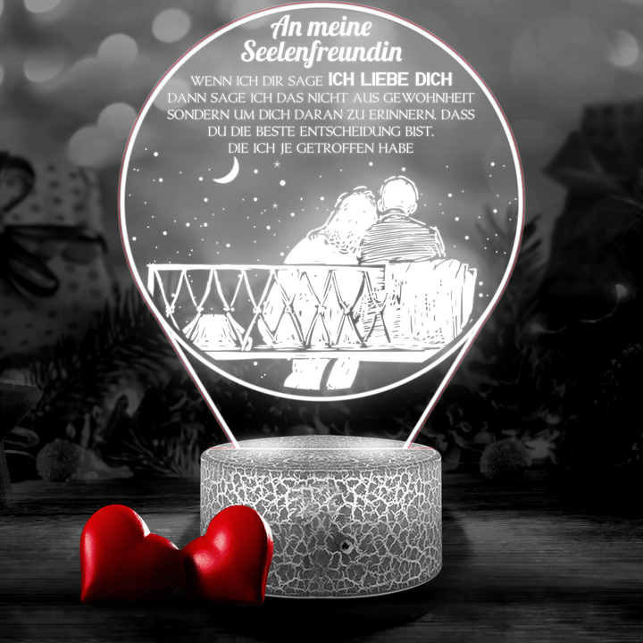 3D Led-Licht - Familie - An Meine Seelenfreundin - Wenn Ich Dir Sage Ich Liebe Dich - Deglca13006