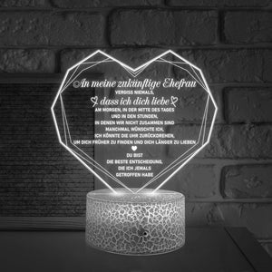 3D Led-Licht - Familie - An Meine Zukünftige Ehefrau - Vergiss Niemals, Dass Ich Dich Liebe - Deglca25002
