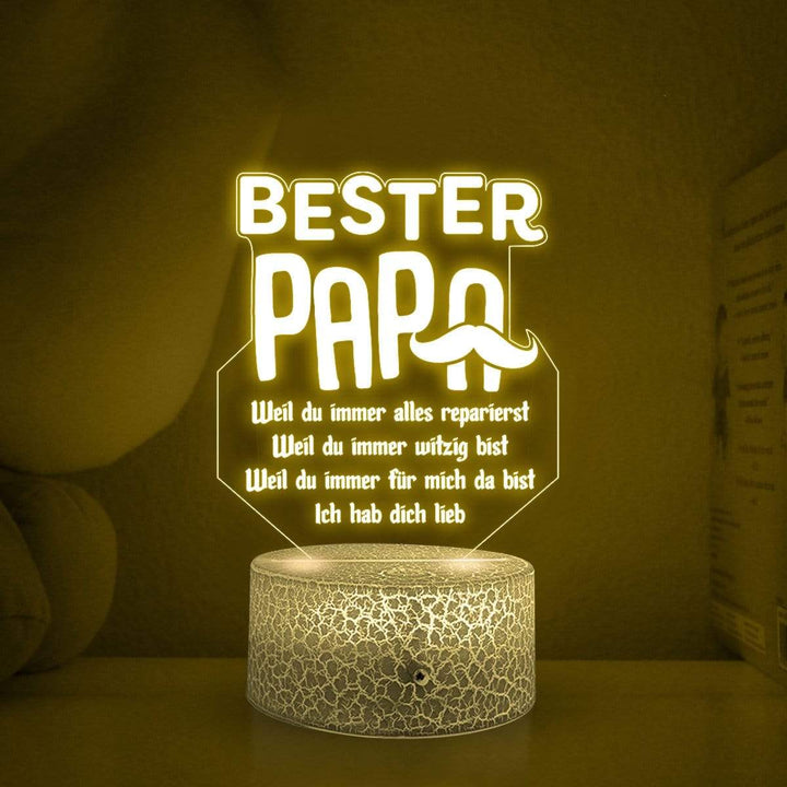 3D Led-Licht - Familie - Bester Papa - Ich Hab Dich Lieb - Deglca18002