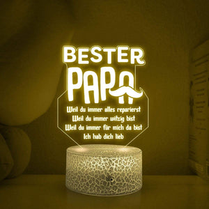3D Led-Licht - Familie - Bester Papa - Ich Hab Dich Lieb - Deglca18002
