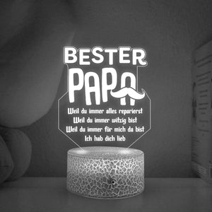 3D Led-Licht - Familie - Bester Papa - Ich Hab Dich Lieb - Deglca18002