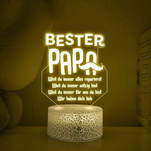 3D Led-Licht - Familie - Bester Papa - Wir Haben Dich Lieb - Deglca18001