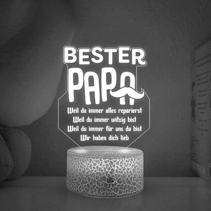 3D Led-Licht - Familie - Bester Papa - Wir Haben Dich Lieb - Deglca18001