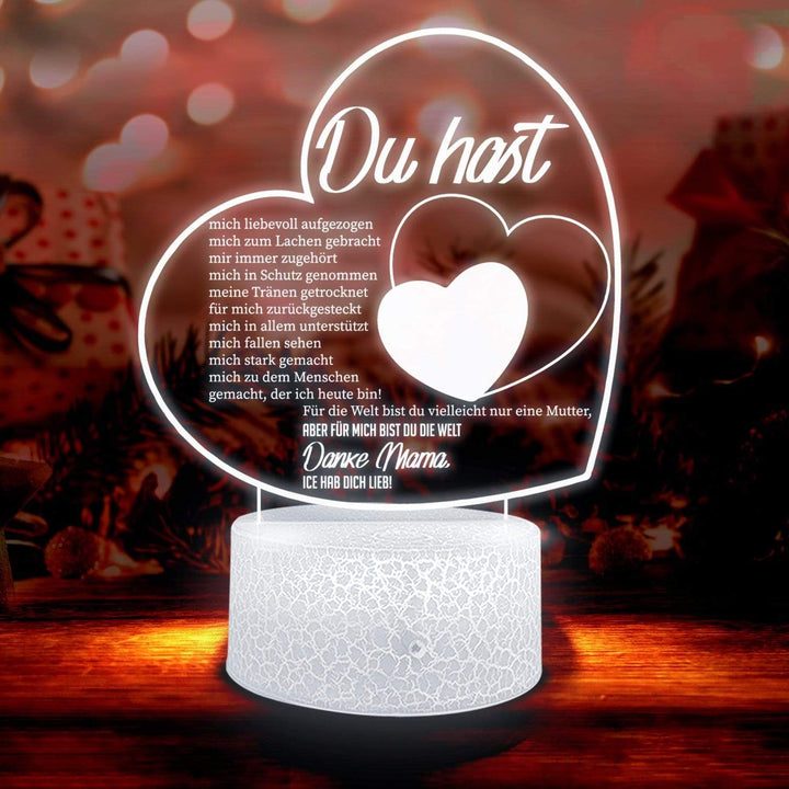 3D Led-Licht - Familie - Liebe Mama - Danke Mama - Deglca19003