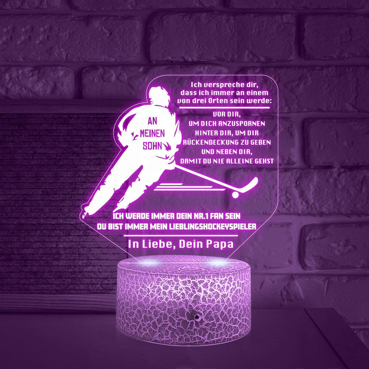 3D Led-Licht - Hockey - An Meinen Sohn - Du Bist Immer Mein Lieblings HockeySpieler - Deglca16001