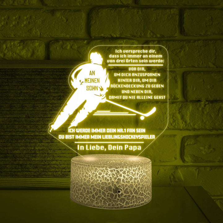 3D Led-Licht - Hockey - An Meinen Sohn - Du Bist Immer Mein Lieblings HockeySpieler - Deglca16001