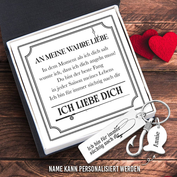 Angelhaken Schlüsselanhänger - Angeln - An Meine Wahre Liebe - Ich Liebe Dich - Degku13008