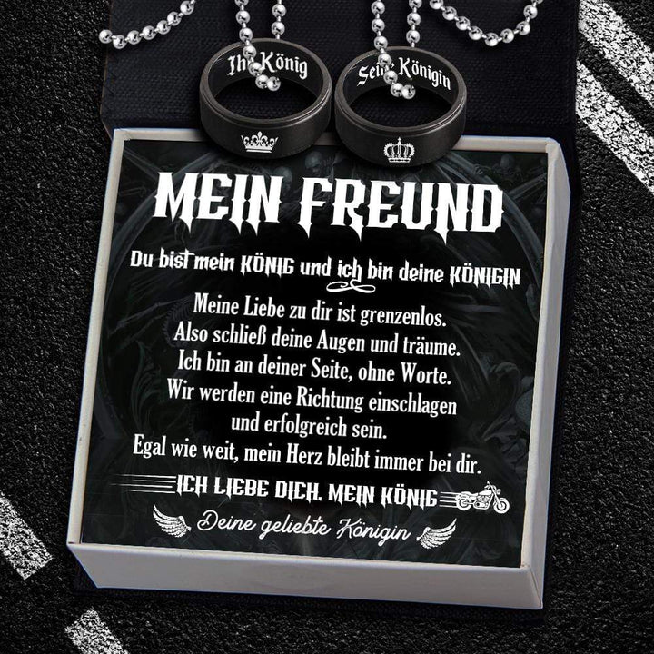 Anhänger Halsketten Für Paar - Motorradfahrer - Mein Freund - Meine Liebe Zu Dir Ist Grenzenlos - Degnw12001