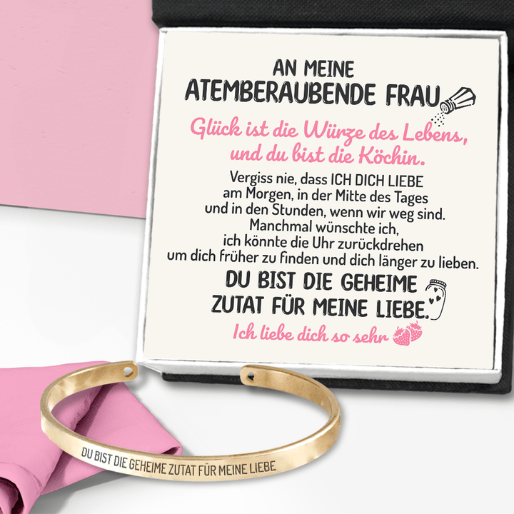 Armreif - Kochen - An Meine Atemberaubende Frau - Ich Liebe Dich So Sehr - Degbzf15003