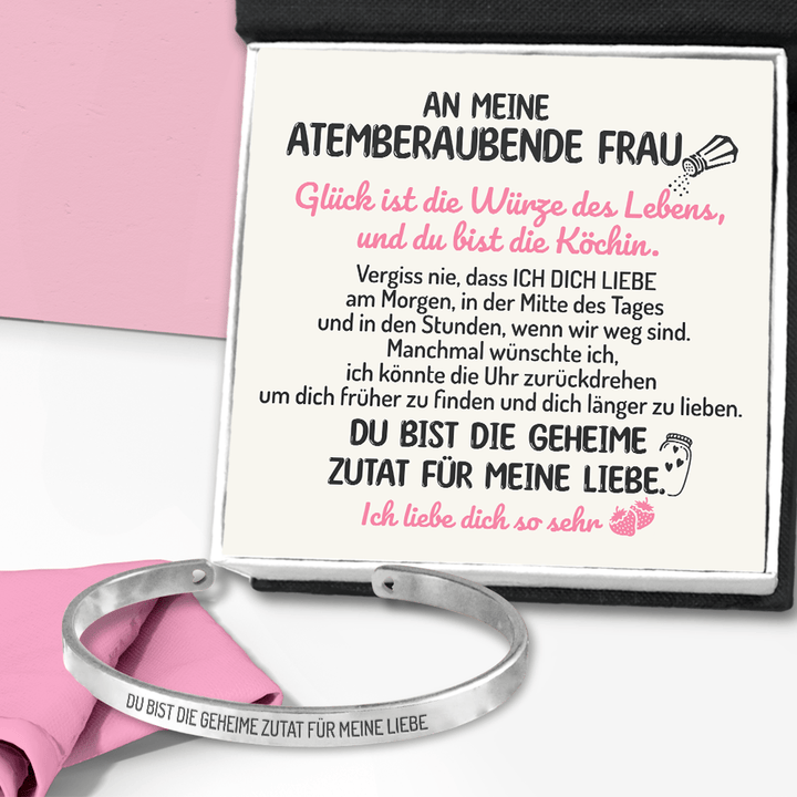 Armreif - Kochen - An Meine Atemberaubende Frau - Ich Liebe Dich So Sehr - Degbzf15003