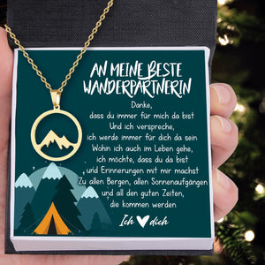 Berg Halskette - Wandern - An Meinen Besten Wanderpartner - Danke, Dass Du Immer Für Mich Da Bist - Degnnk13001