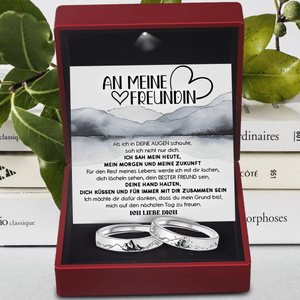 Bergsee Paar Versprechen Ring - Größenverstellbarer Ring - Familie - An Meine Freundin - Ich Möchte Dir Dafür Danken, Dass Du Mein Grund Bist - Degrlj13010