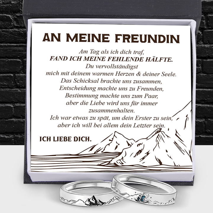 Bergsee Paar Versprechen Ring - Größenverstellbarer Ring - Familie - An Meine Freundin - Ich Will Bei Allem Dein Letzter Sein - Degrlj13006