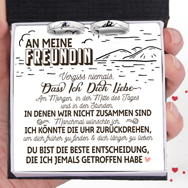 Bergsee Paar Versprechen Ring - Größenverstellbarer Ring - Familie - An Meine Freundin - Vergiss Niemals, Dass Ich Dich Liebe - Degrlj13009