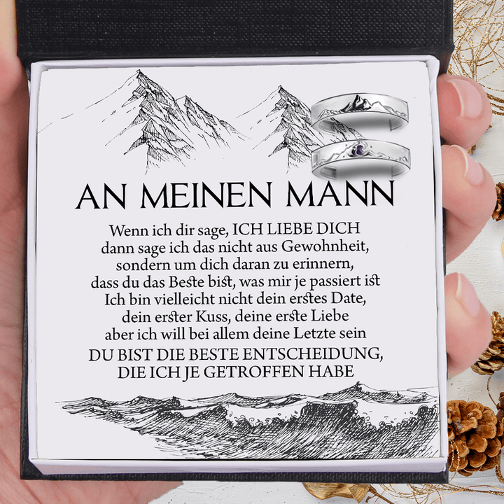 Bergsee Paar Versprechensring - Größenverstellbarer Ring - Familie - An Meinen Mann - Ich Will Bei Allem Deine Letzte Sein - Degrlj26002