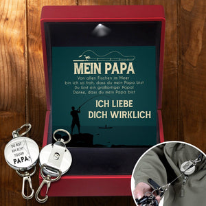 Einziehbarer Schlüsselanhänger - Angeln - Meine Papa - Ich Liebe Dich Wirklich - Degkze18002