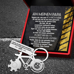 Fahrrad Multitool Reparatur Schlüsselanhänger - Fahrrad - An Meinen Papa - Du Bist Der Beste Radpartner Aller Zeiten - Degkzn18003