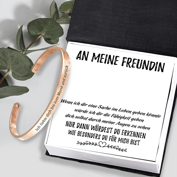 Frauen Armband - Familie - An Meine Freundin - Ich Liebe Dich Bis Zum Mond Und Zurück - Degbzf13002