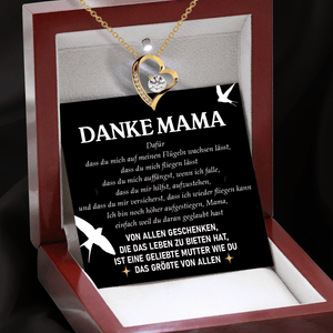 Für Immer Liebe Halskette - Familie - An Meine Mama - Danke Mama Dafür, Dass Du Mich Auf Meinen Flügeln Wachsen Lässt - Snr19003