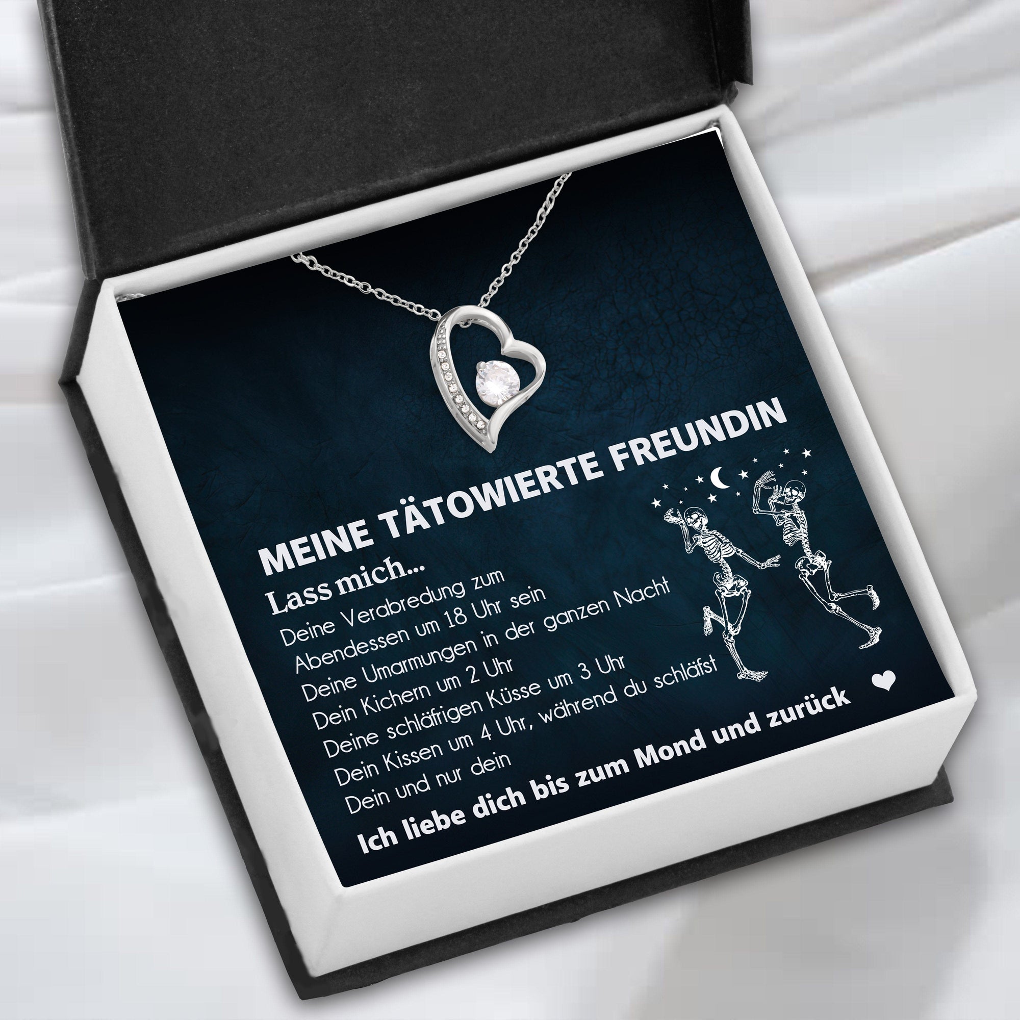 Für Immer Liebe Halskette - Schädel - An Meine Tätowierte Freundin - Dein Und Nur Dein - Desnr13003