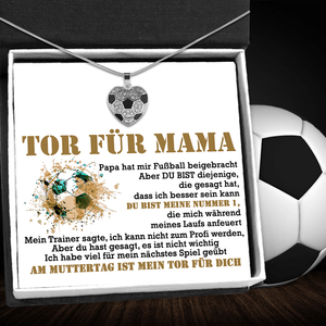 Fußball Herzkette - Fußball - Tor Für Mama - Du Bist Meine Nummer 1 - Degndw19001