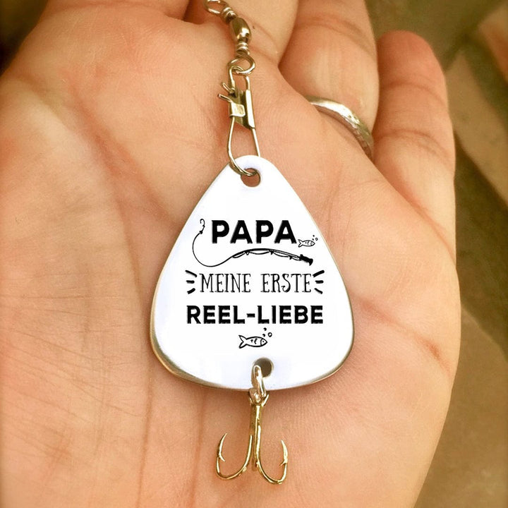 Gravierter Angelhaken - Angeln Vater - An Meinen Papa - Papa unsere erste Reel liebe - Degfa18008