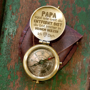 Gravierter Kompass - Familie - Papa - Ich Liebe Dich - Degpb18002