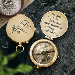 Gravierter Kompass - Wandern - An Meine Seelenfreundin - Du Bist Mein Zuhause - Degpb13003